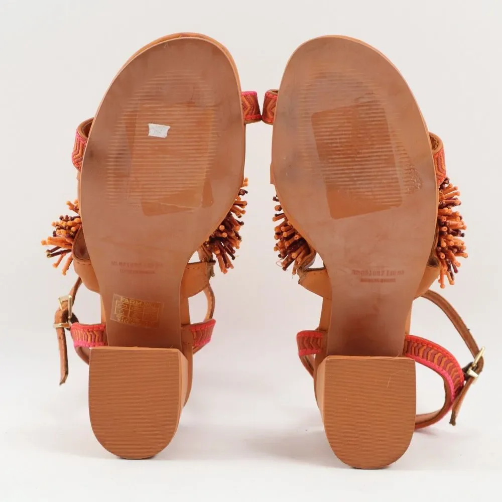 🔥NEW FARM RIO Brown Beaded Heel Sandals 7US/38EU MSRP$185 SHIPS TODAY🔥 - Picture 6 of 11
